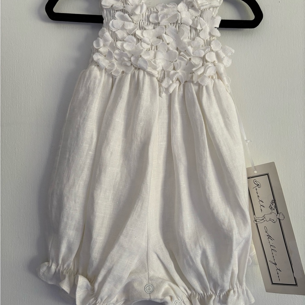 Vintage White Floral Romper